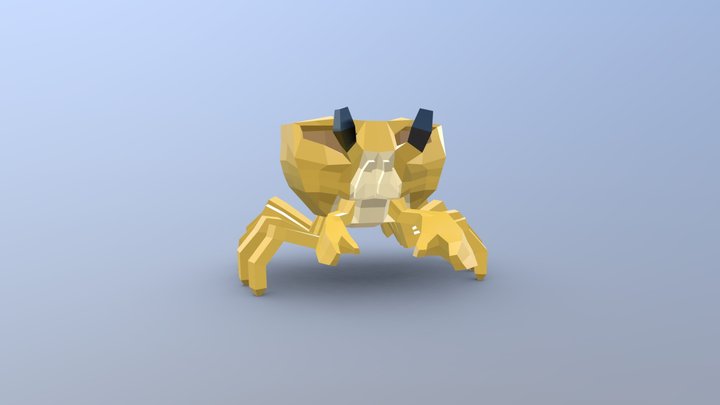 Low Poly Crab 3D Model