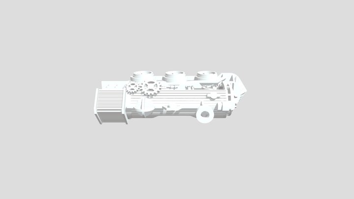 Laser-cut Train CAD 3D Model
