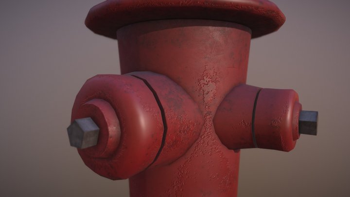 Cartoon/Realistic Fire Hydrant 3D Model