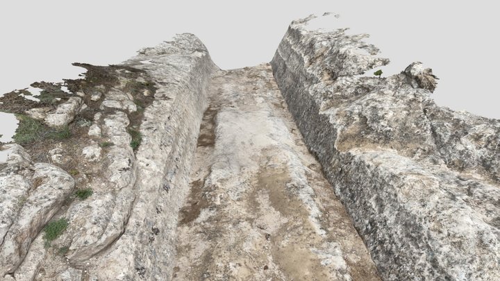 Oregon Trail ruts (Guernsey, Wyoming) 3D Model