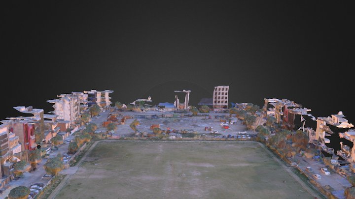 Aerial Survey Park Area 3D Model
