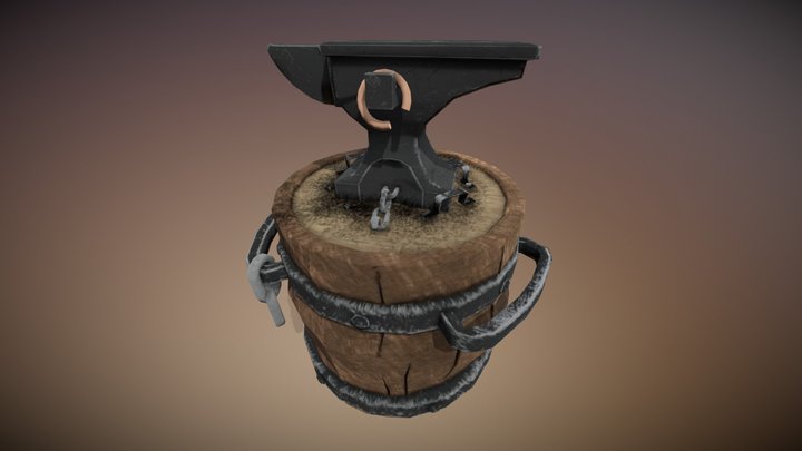 Médieval Anvil 3D Model