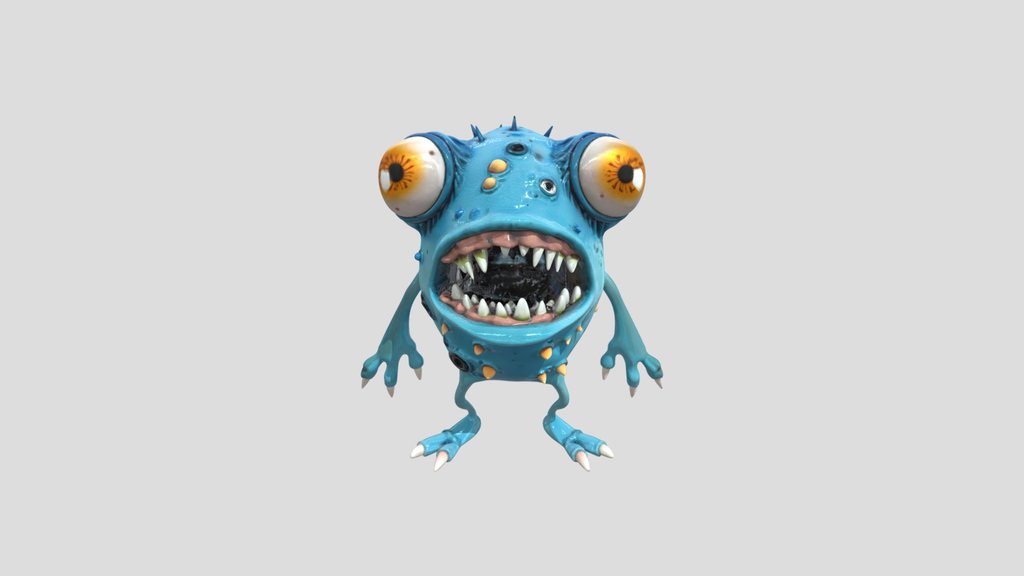 Mocky - Blue Monster with Big Teeth