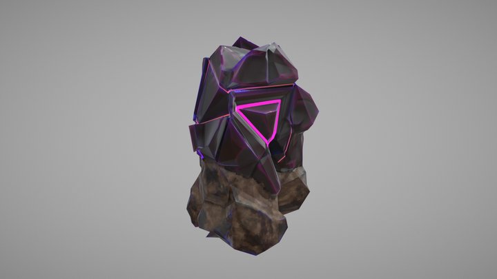 Cyberpunk Crystal 3D Model