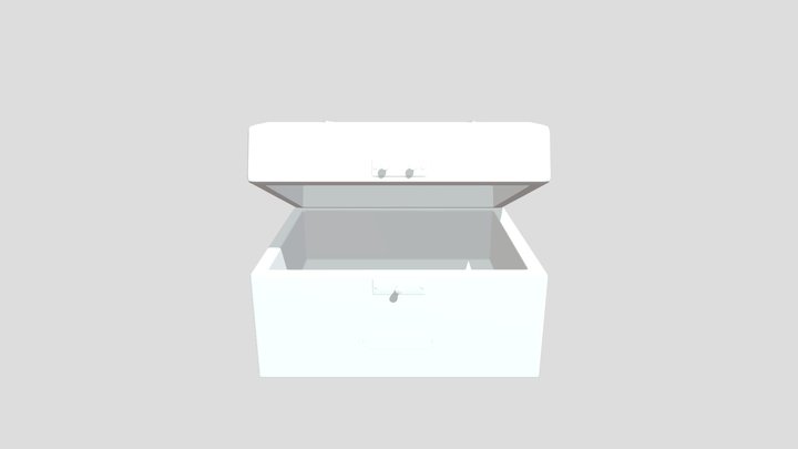 Untextured_ Crate 3D Model