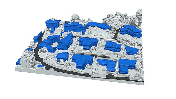 Sample A White Blue Hollow 3D Model