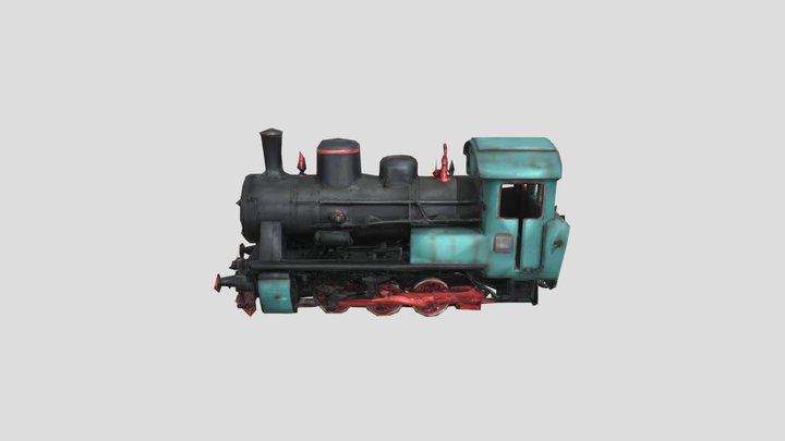Type 159 Narrow-gauge Locomotive 3D Model