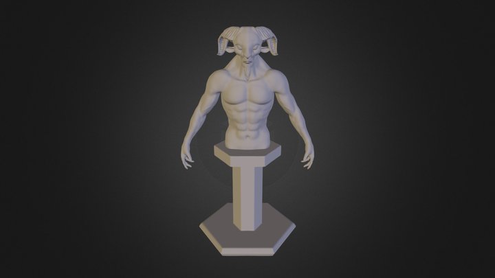 Faun Statue 3D Model