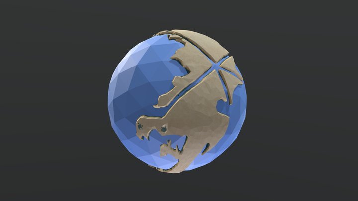 Redline Low Poly03 Grandline One Piece Globe 3D Model