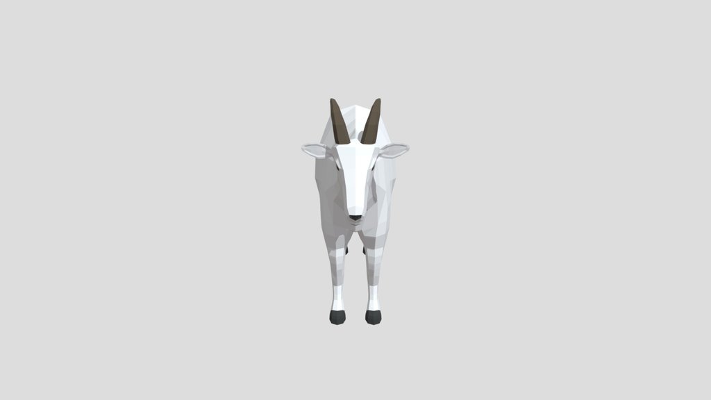 Low Poly Mountain Goat
