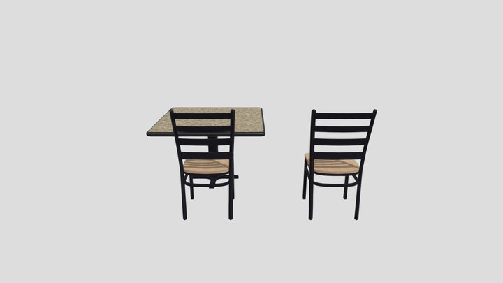 Food Court / Resturaunt Table and Chair 3D Model