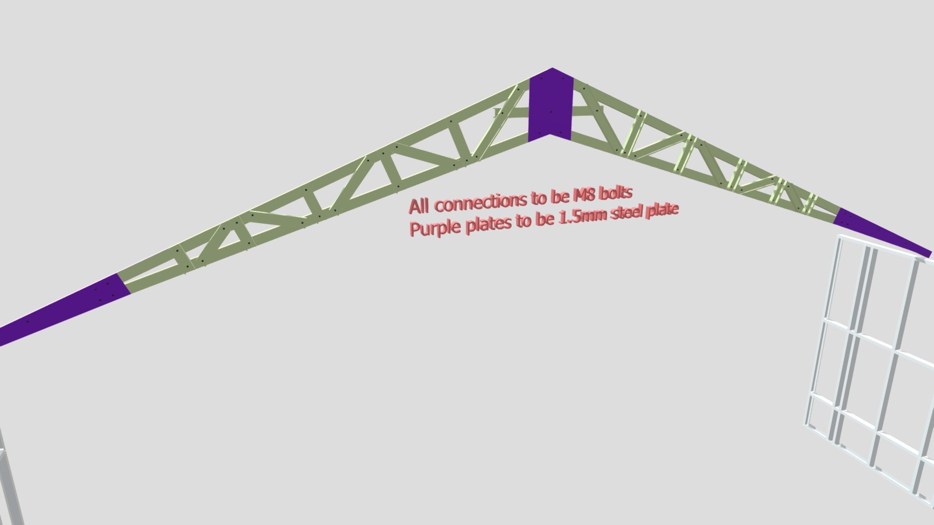 10m span scissor trusses 3D model by SmartecBuilding [ae73220