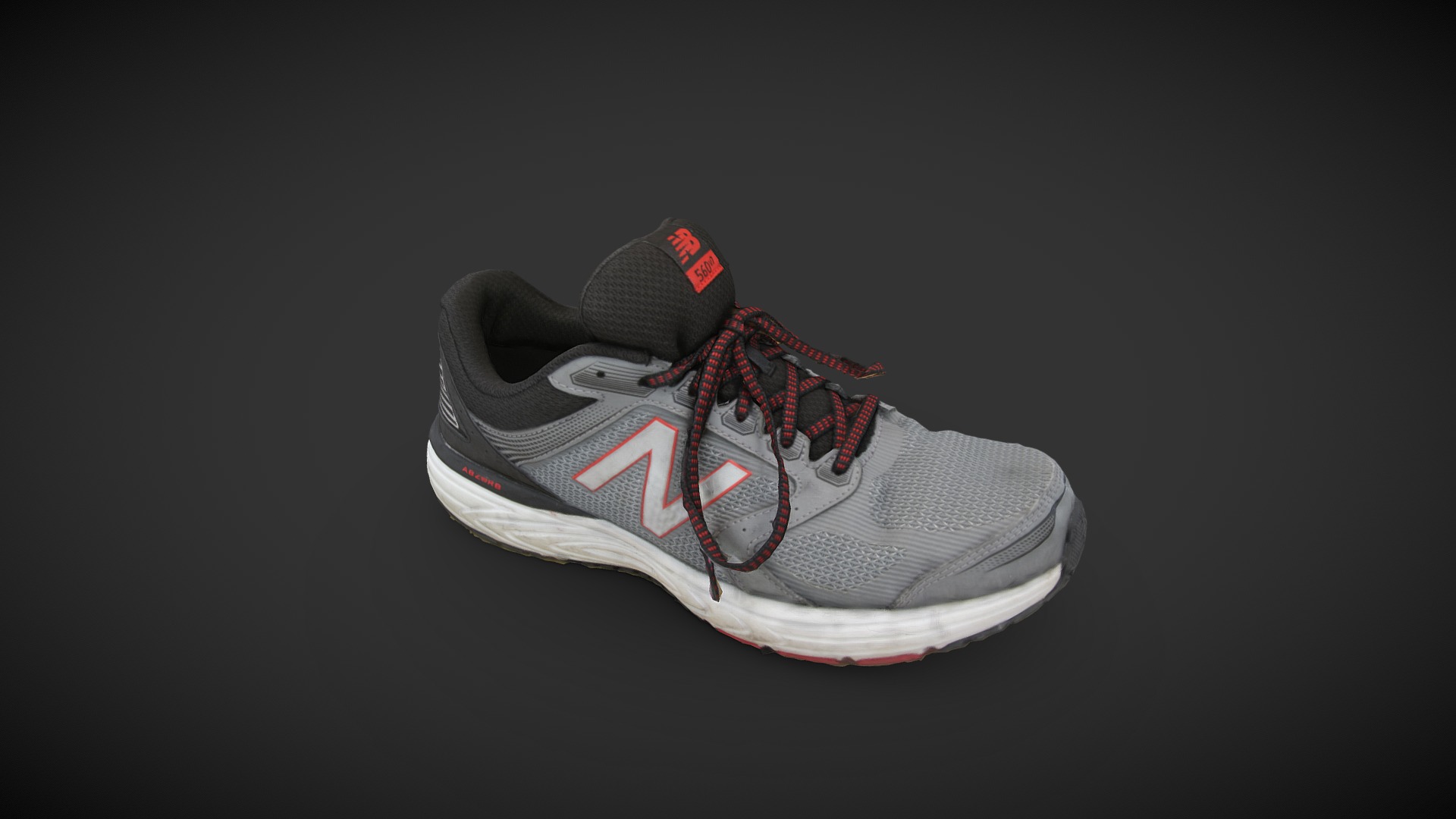 3D model New Balance Shoe - This is a 3D model of the New Balance Shoe. The 3D model is about a white and red shoe.