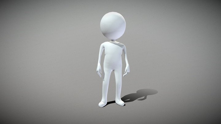 Hyper Casual Character 3D Model