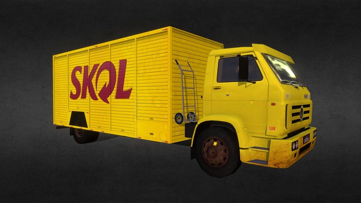 VW WORKER 17-210 truck - Beverage delivery body 3D Model
