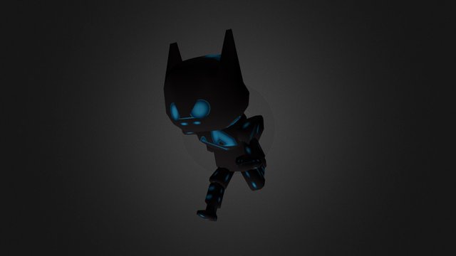 Running Anonymous Black 3D Model