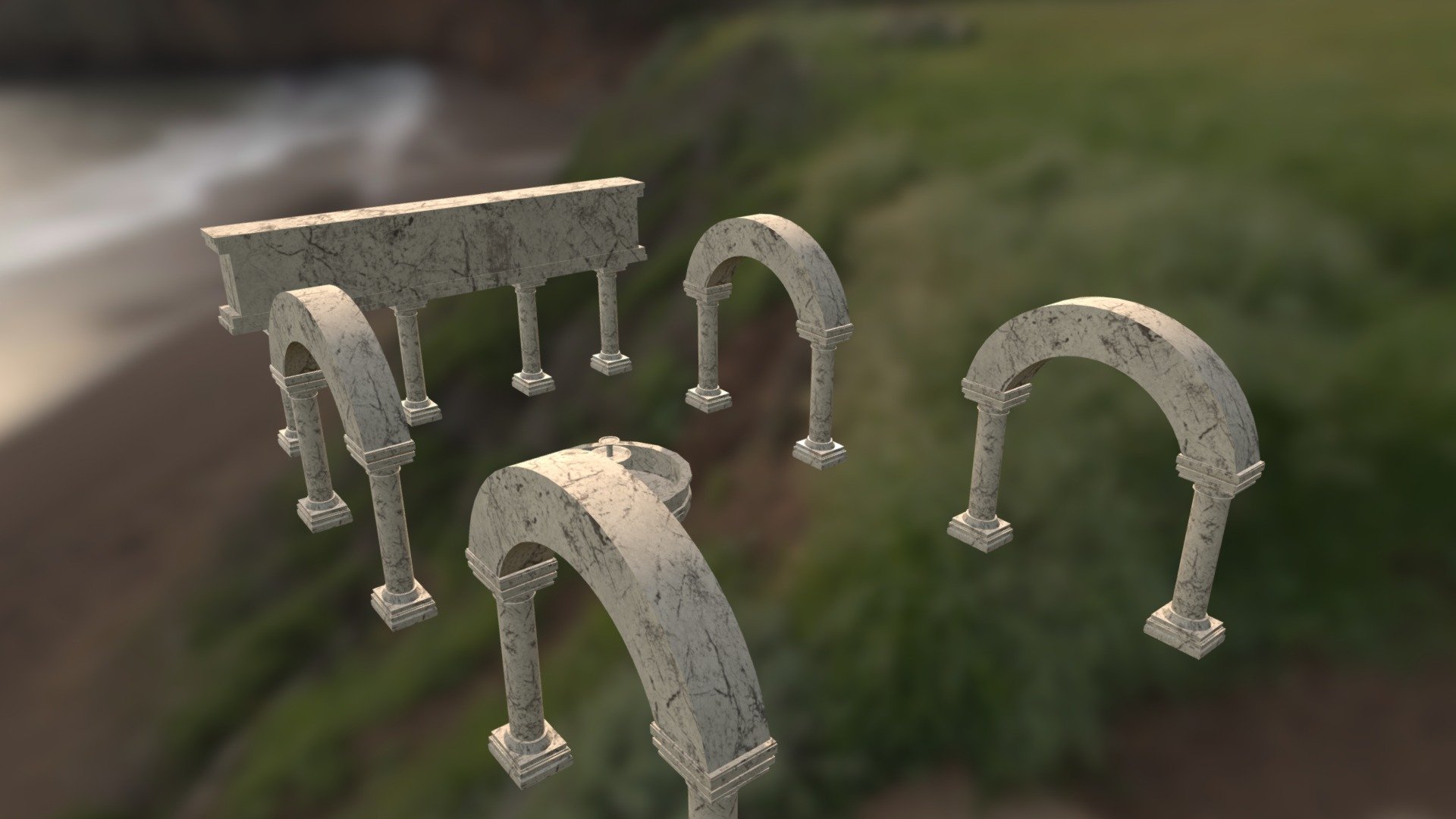 Ancient Ruins Low Poly - 3D model by suppART (@anilsannin) [ae7a21f ...