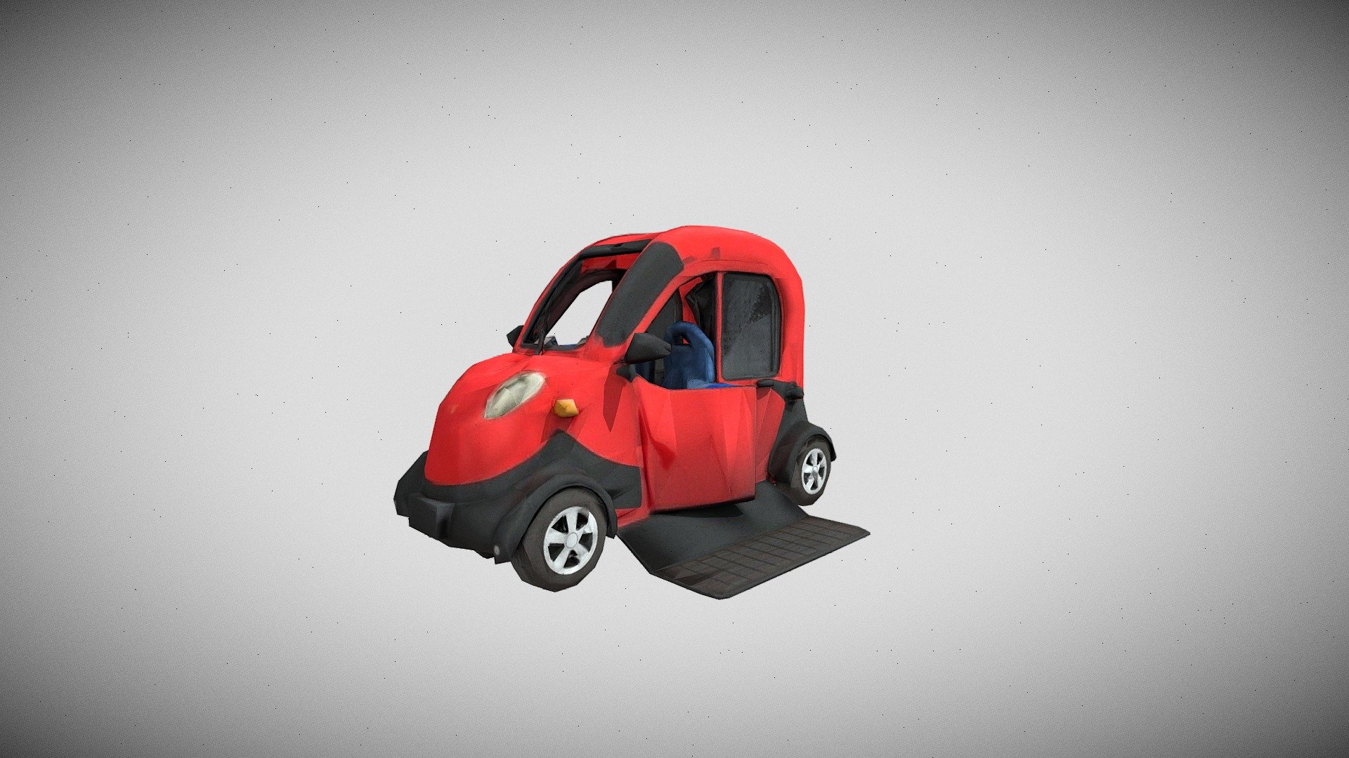 Red Microcar on a Beach Pier - Download Free 3D model by halilyuceer ...