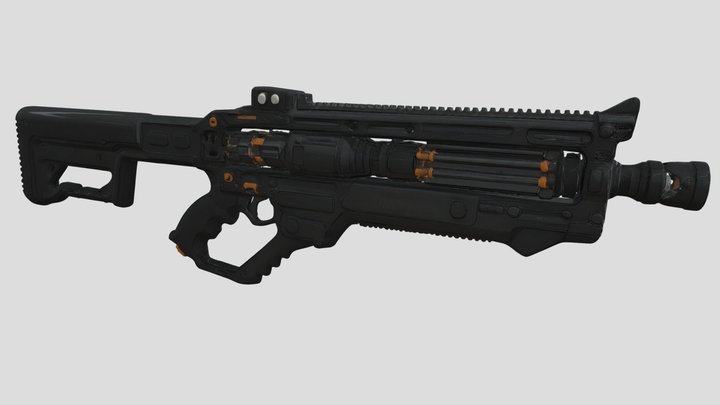 Obsidian Spectre Rifle - weapon – Free 3D Model STL