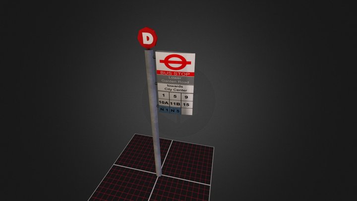 Bus Stop 3D Model
