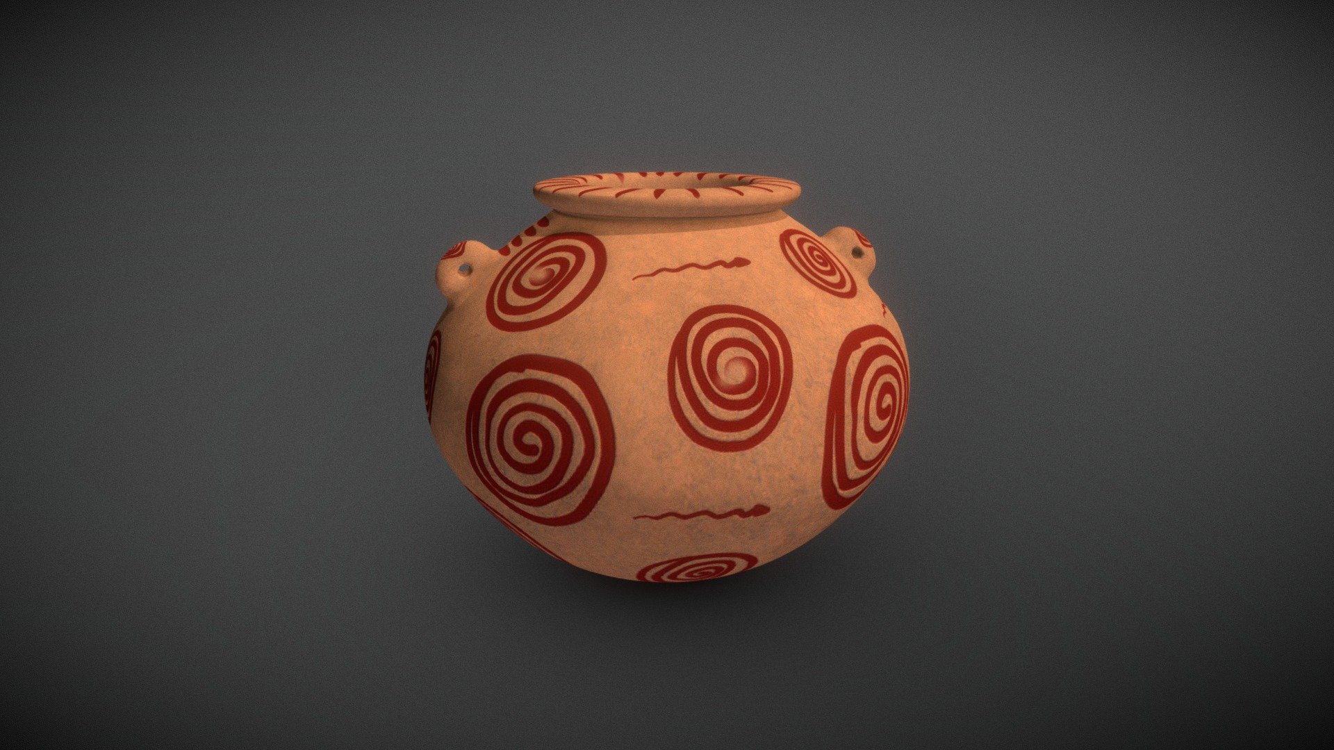 Egyptian Predynastic painted pottery jar
