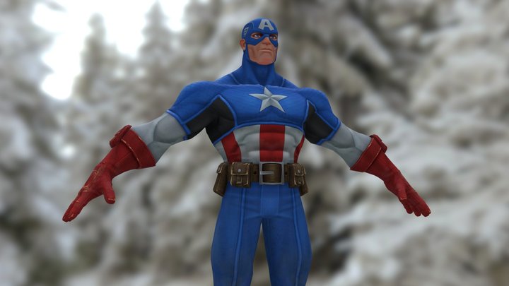 Captain America (Try) 3D Model