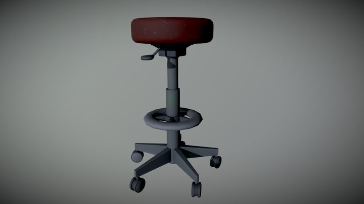 Old office chair (2) 3D Model