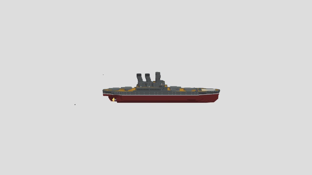 voxel art battle ship