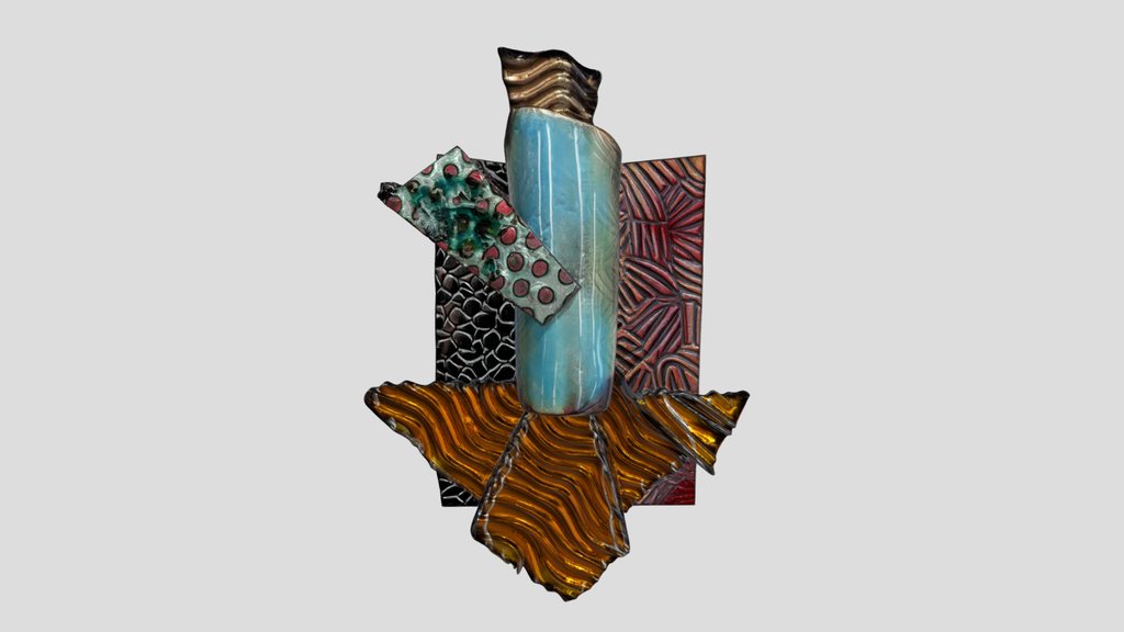 Colored Enamel on Formed Copper