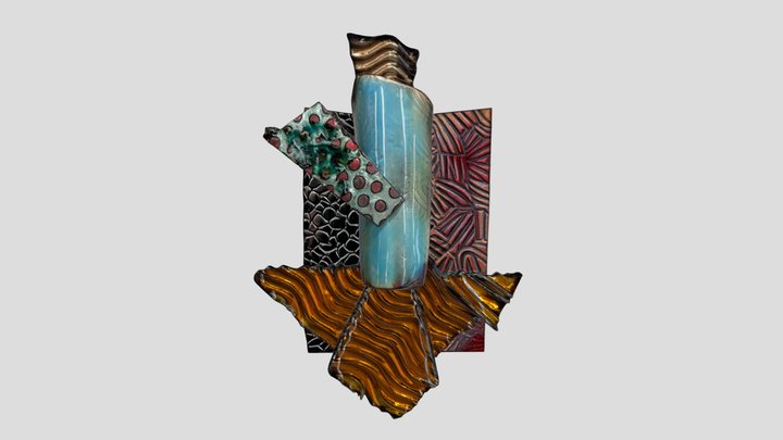 Colored Enamel on Formed Copper