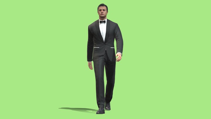 3D Rigged Man in suit 3D Model