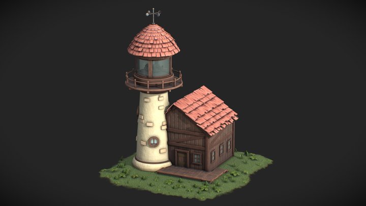 Stylized Lighthouse 3D Model