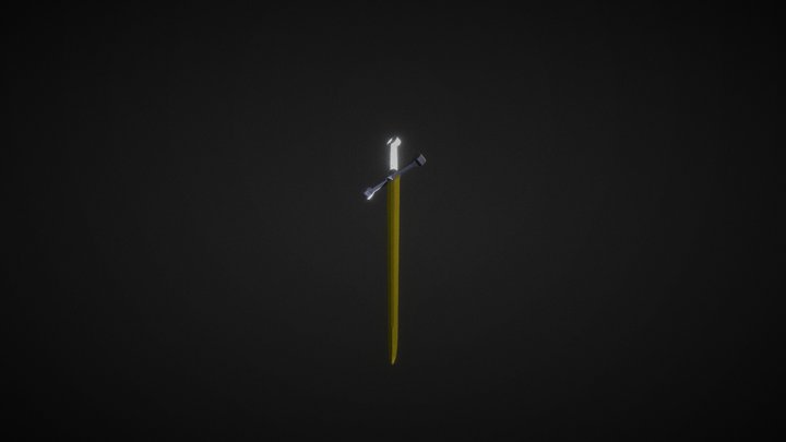 Mediavel black and white golden Sword – Modello 3D gratuito STL