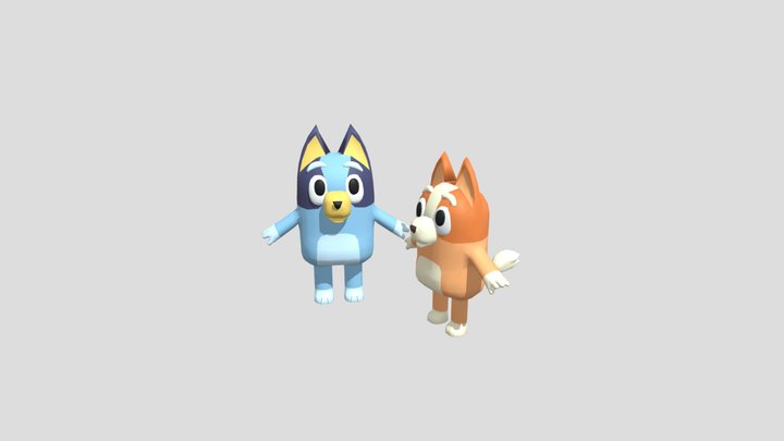 Bluey And Bingo 3D Model