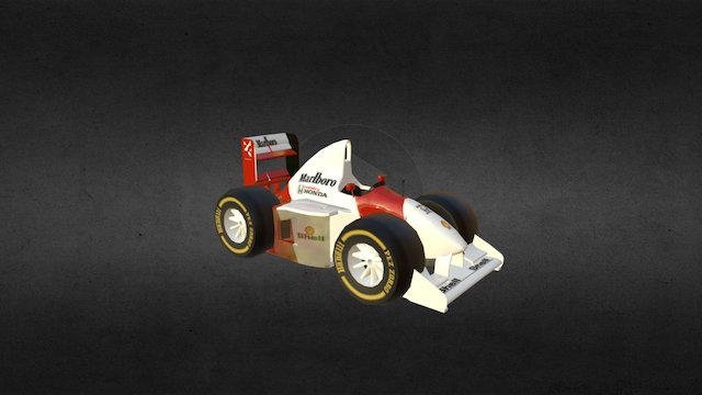1991 McLaren F1 Cartoon Car 3D Model
