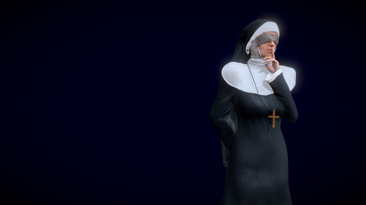 Nun Posed Textured 3D Model