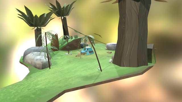 Stylized Low Poly Environment Modelling, Texture 3D Model