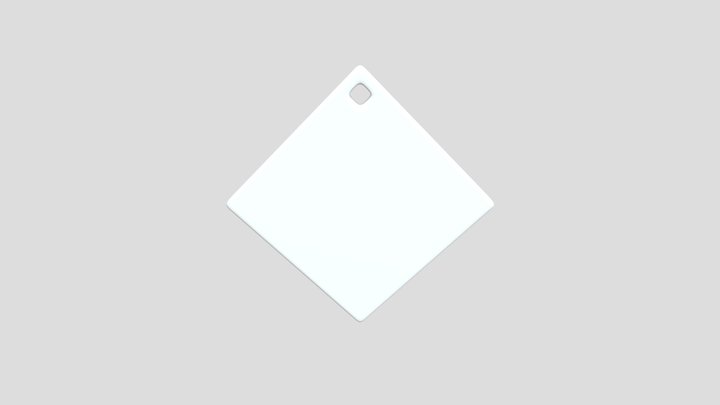 Tilted Square Keychain Bae 3D Model