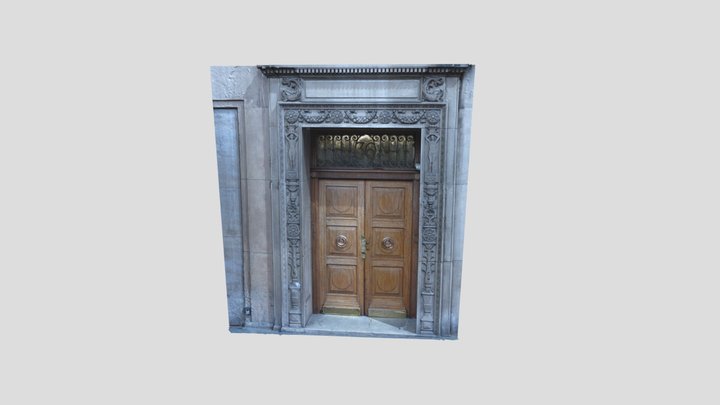 Elaborate Stone Door 3D Model