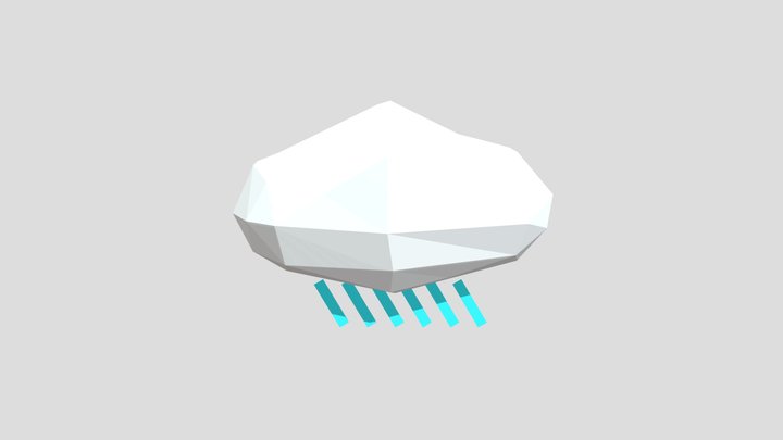 Basic Low Poly Cloud 3D Model