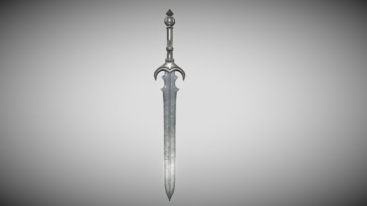 sword - realistic low poly study 3D Model