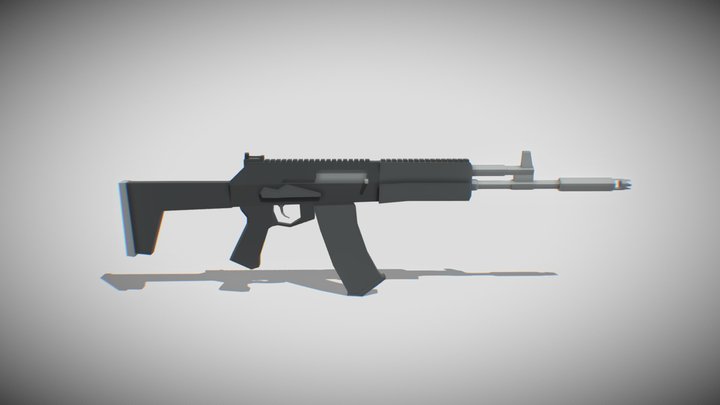 Low Poly Ak12 3D Model