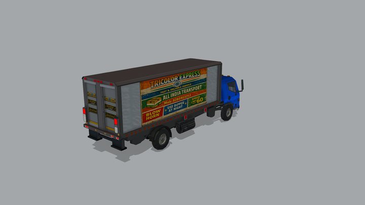 Indian Cargo Truck 3D Model