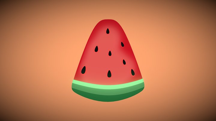 Cute Watermelon 3D Model