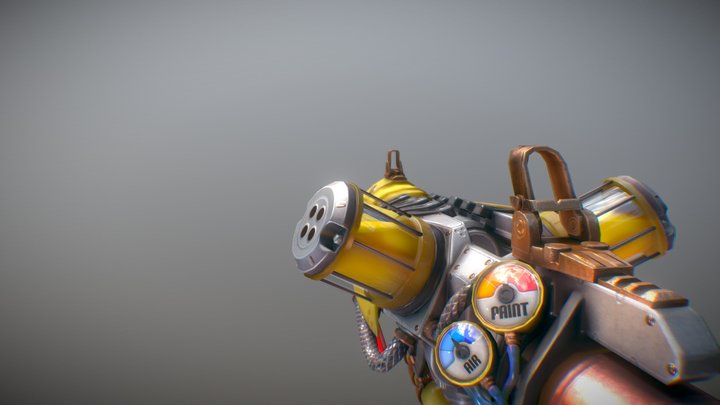 Painball Gun 3D Model