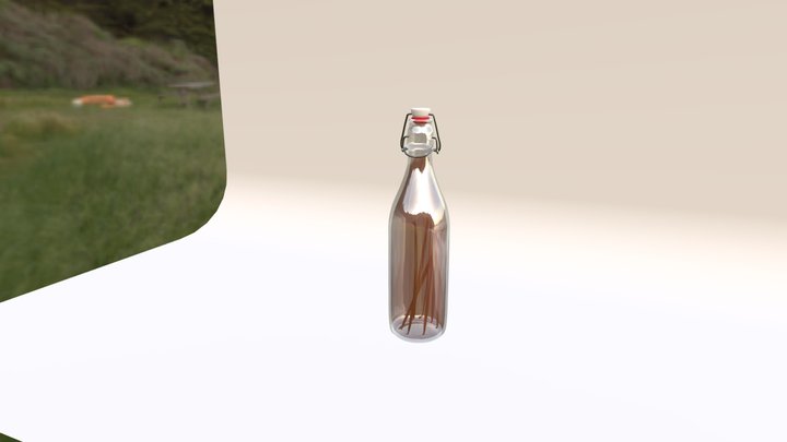 Vanilla Extract Bottle 3D Model