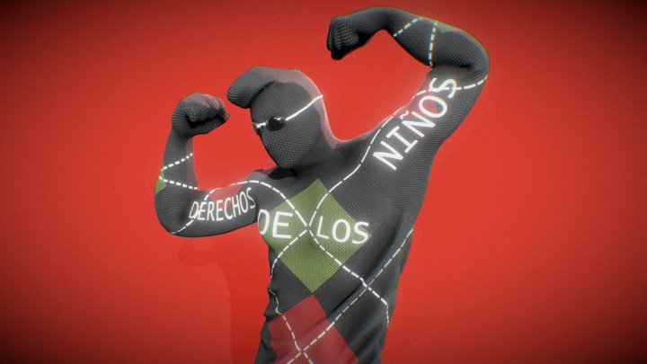 Calcetín con Rombos Man 3D Model