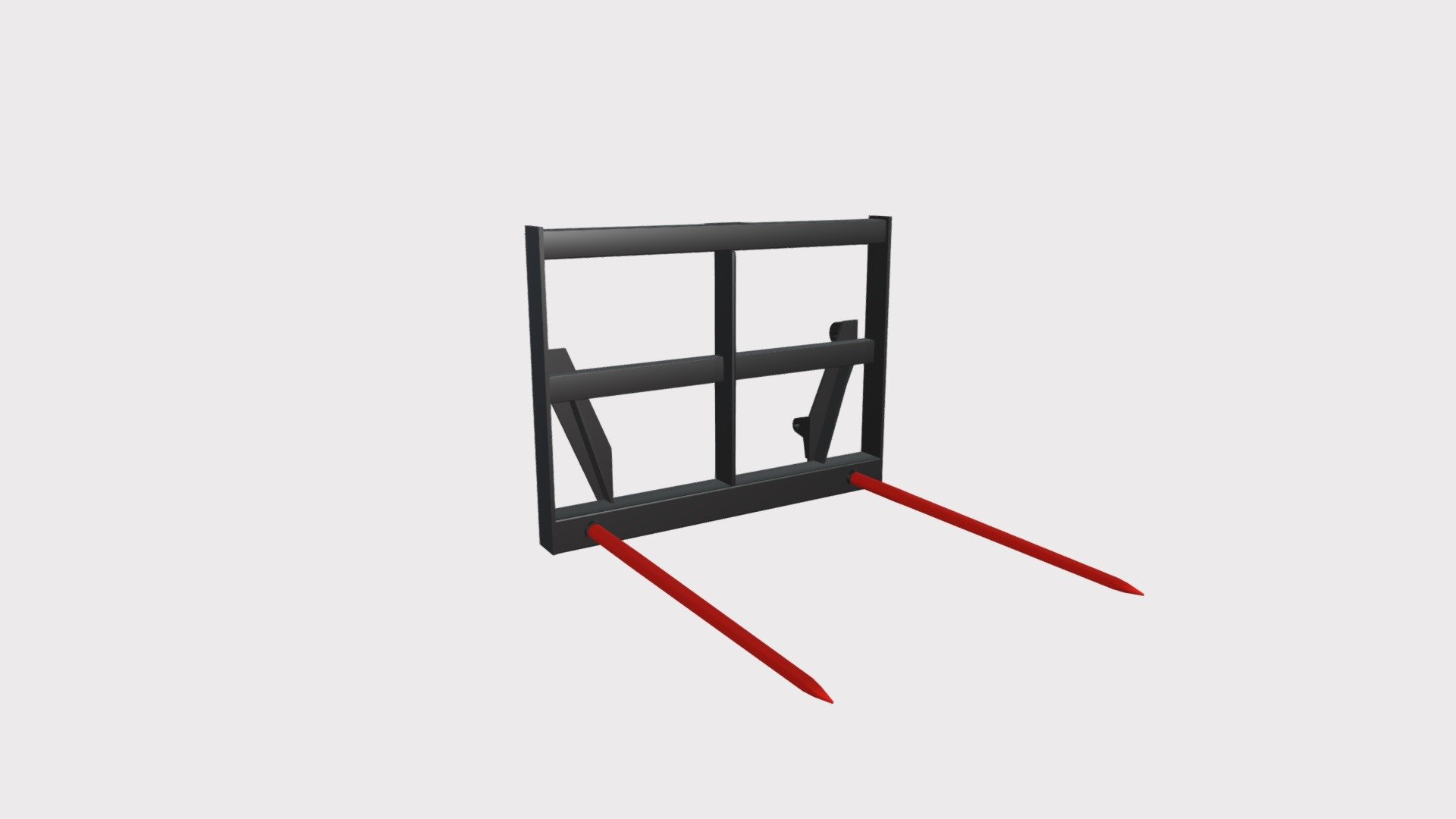 Ag Loader Double Spear Hay Forks - 3D model by himac [ae86c23] - Sketchfab