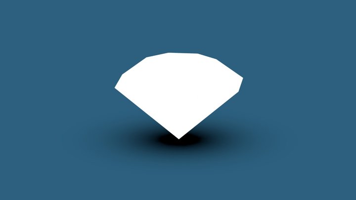 Simple Diamond for paper craft 3D Model