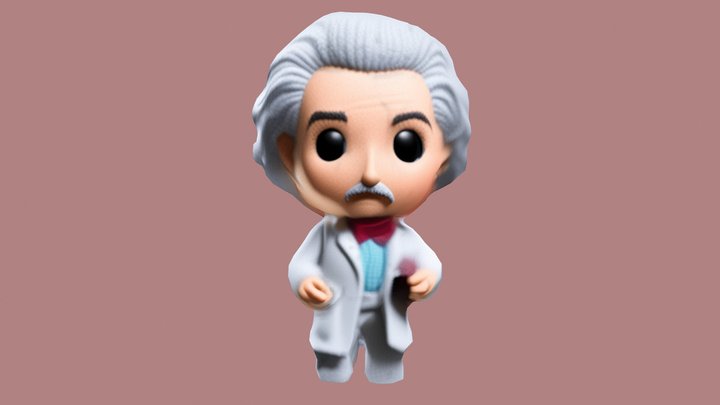Einstein Funko Pop Bobble Head 3D Model
